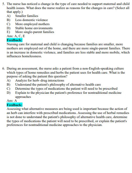 Maternal and Child Health Nursing 8th Edition Silbert-Flagg Test Bank.